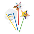 Juego de manualidades de molino de viento Colorations: fabricación de molinos de viento de bricolaje, 24 piezas.