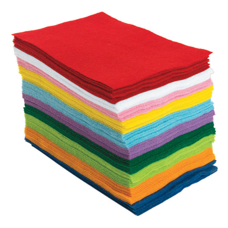 Colorations - hojas de fieltro fáciles, juego de 100 (10 colores)