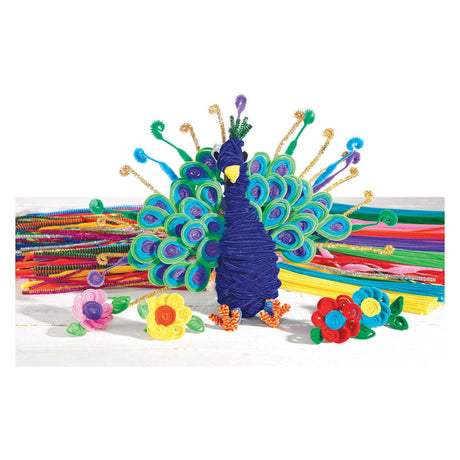 Coloraciones - paquete de aula de alambre de chenilla, 250 piezas.