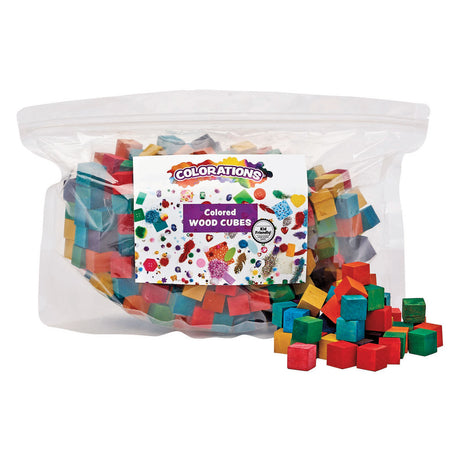 Coloraciones - Cubos de cubos de madera de color, 196st.