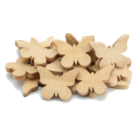 Coloraciones - mariposas de madera pequeñas, 20 uds.