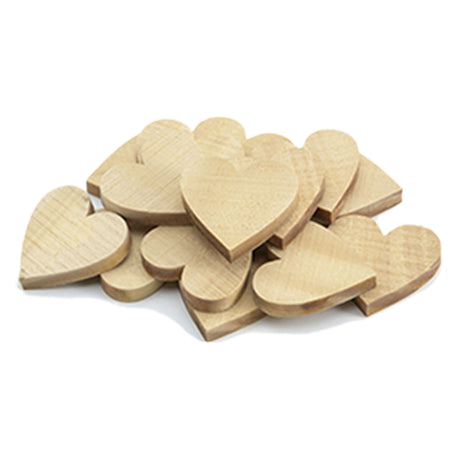 Coloraciones - pequeños corazones de madera, 20 uds.