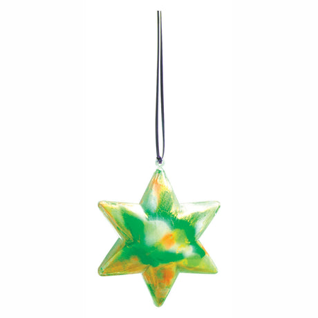 Los colores decoran tu propia estrella colgante navideña, juego de 12 piezas