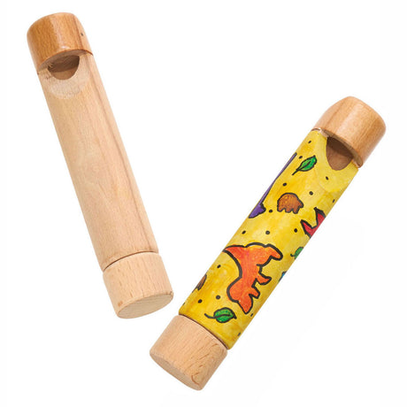 Los colores decoran tu propio silbato deslizante de madera, 12 piezas