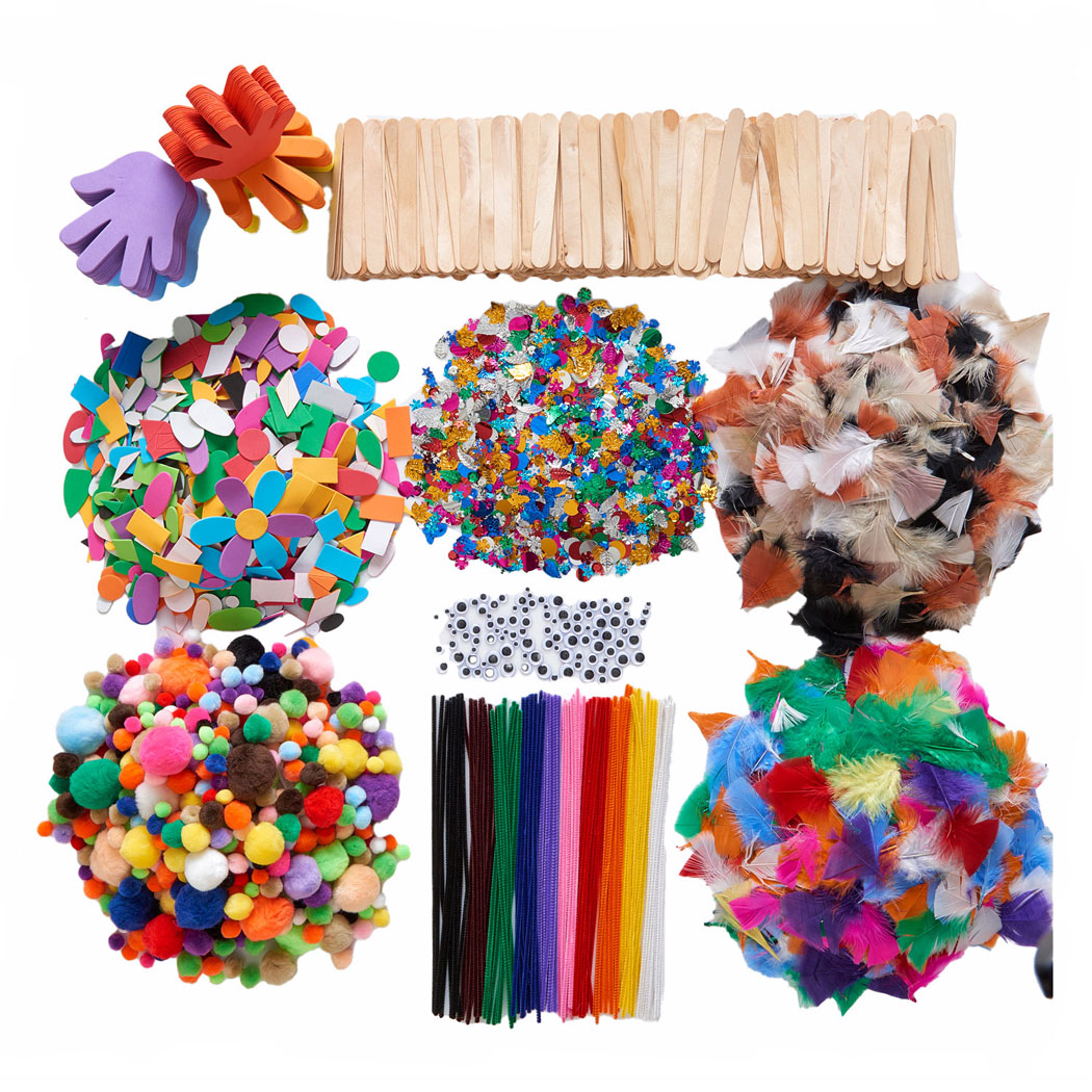 Coloraciones: juego básico de manualidades para el aula, 2150 piezas.