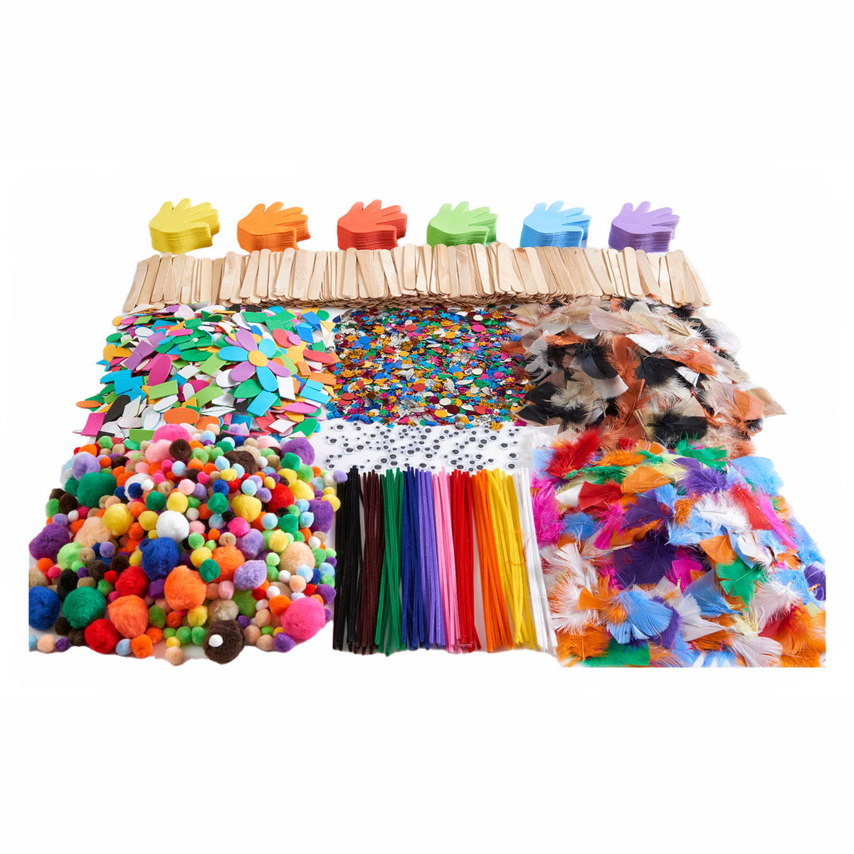 Coloraciones: juego básico de manualidades para el aula, 2150 piezas.