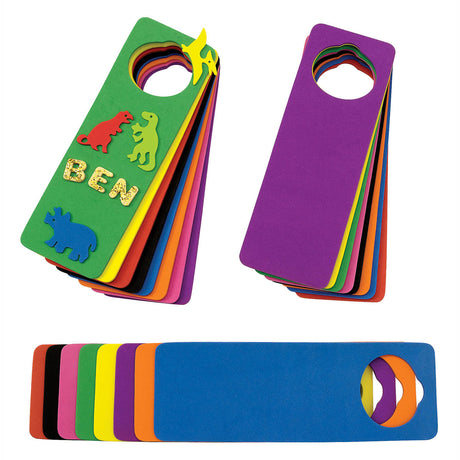 Coloraciones: decora tu propio colgador de espuma para puerta, juego de 24