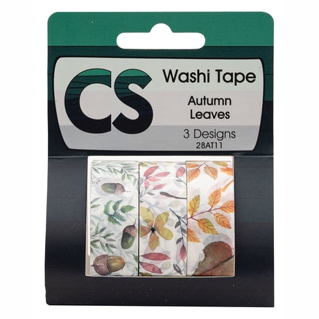 Coloraciones - washi tape herfstblaadjes 3 rollos, 5mtr.