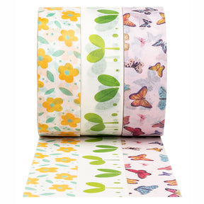 Coloraciones - washi tape spring 3 rollos, 5 mtr.