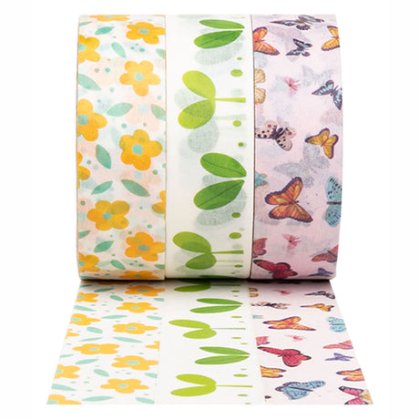 Coloraciones - washi tape spring 3 rollos, 5 mtr.