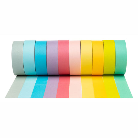 Coloraciones - washi tape colores pastel, juego de 10