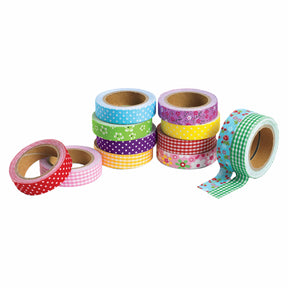 Coloraciones: tela y patrones de cinta, conjunto de 12