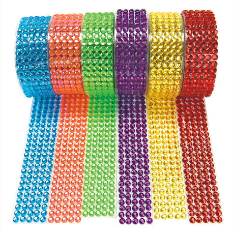 Coloraciones - cinta plástica color piedras preciosas, juego de 6