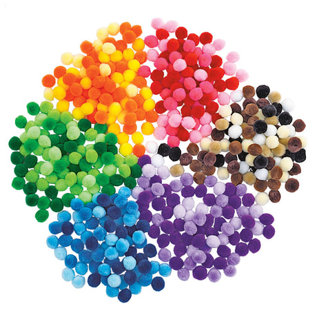 Coloraciones - pompones 6 colores, 1500 uds.