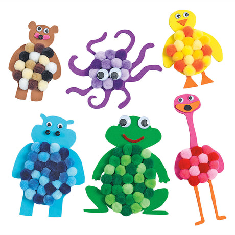 Coloraciones - pompones 6 colores, 1500 uds.