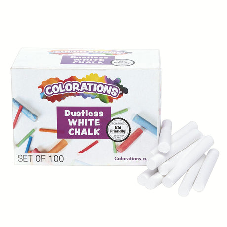 Coloraciones: tiza blanca sin polvo, 100 uds.