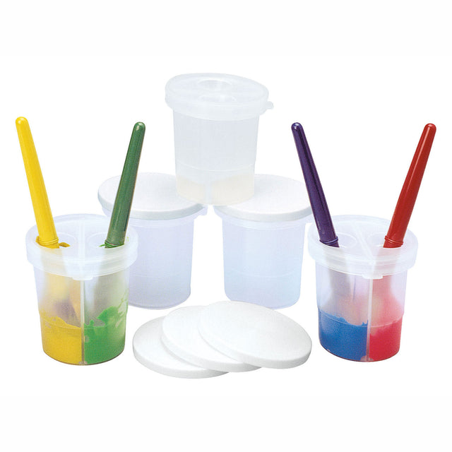 Colorations - vaso de pintura con tapa y 2 divisores, juego de 5