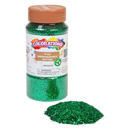 Coloraciones - brillo de degradable orgánico - verde, 113 gramos