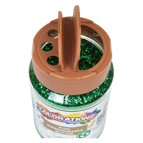 Coloraciones - brillo de degradable orgánico - verde, 113 gramos