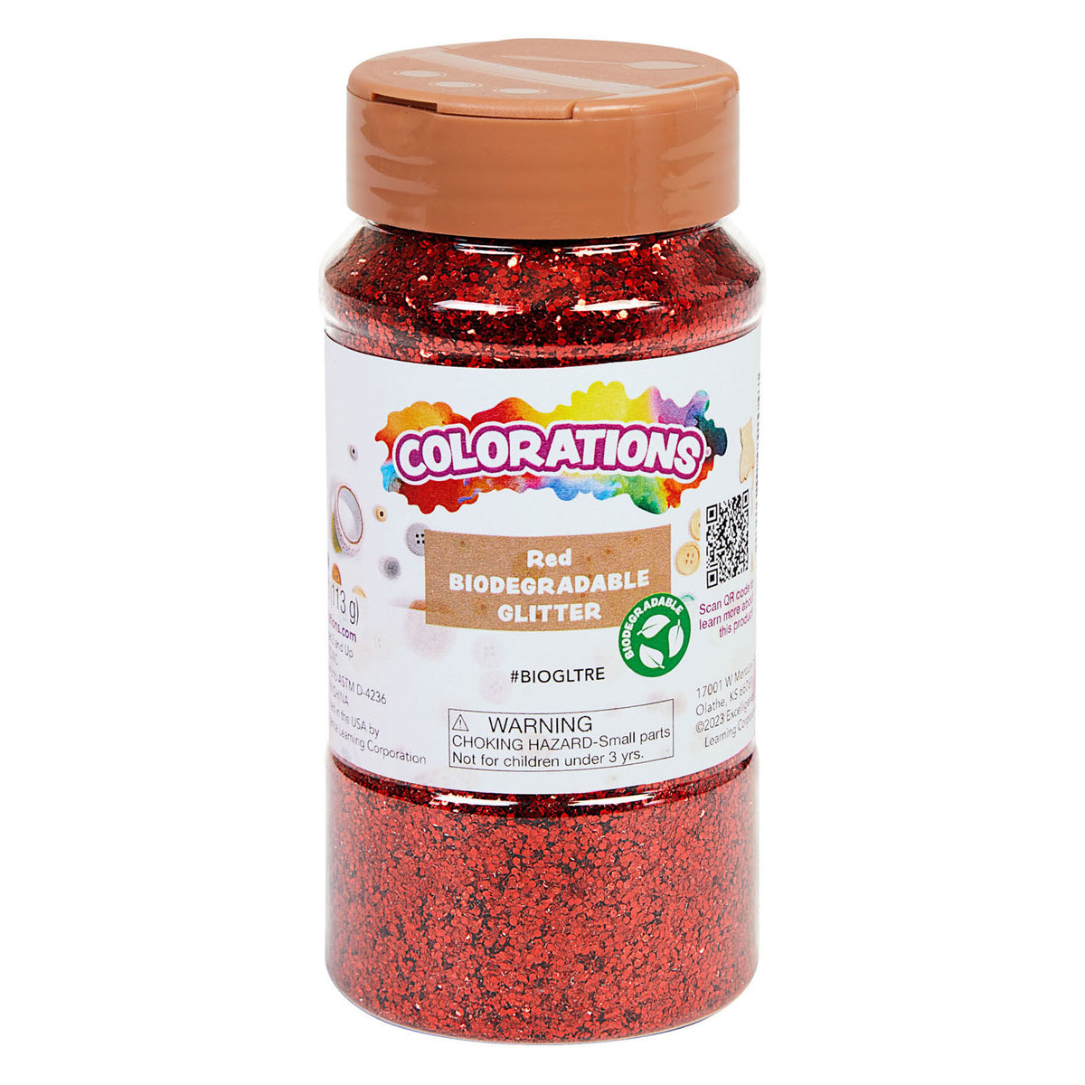 Coloraciones - purpurina biodegradable - rojo, 113 gramos