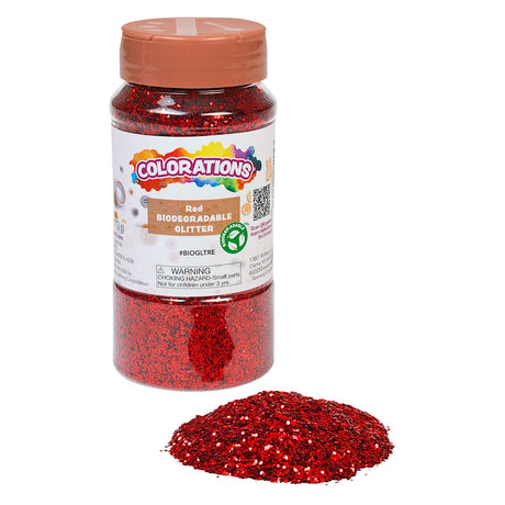 Coloraciones - purpurina biodegradable - rojo, 113 gramos