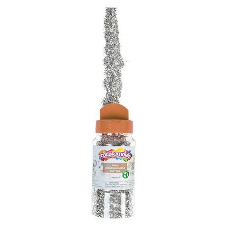 Coloraciones - purpurina biodegradable - plata, 113 gramos