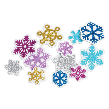 Coloraciones: copos de nieve de espuma con purpurina, 300 unidades.