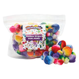 Coloraciones: pompones a rayas Regenboog, 180º.