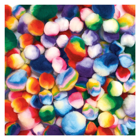 Coloraciones: pompones a rayas Regenboog, 180º.