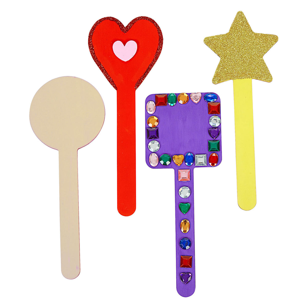 Coloraciones - Diy Wooden Stick Forms 4 Designs, 20st.