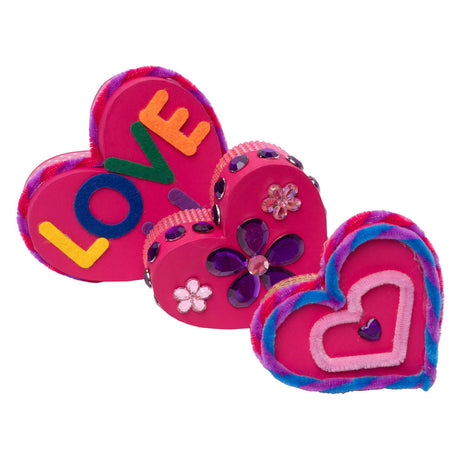 Coloraciones - cajas de papel maché en forma de corazón, 3 uds.