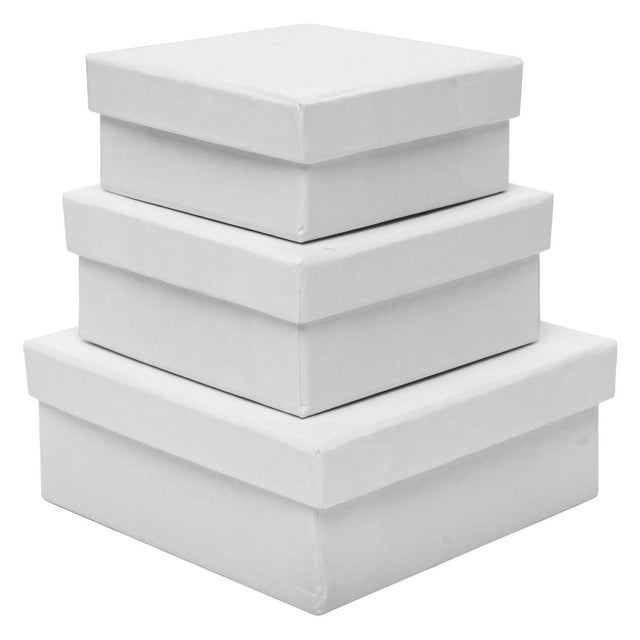 Coloraciones - cajas de papel maché cuadradas, 3 uds.