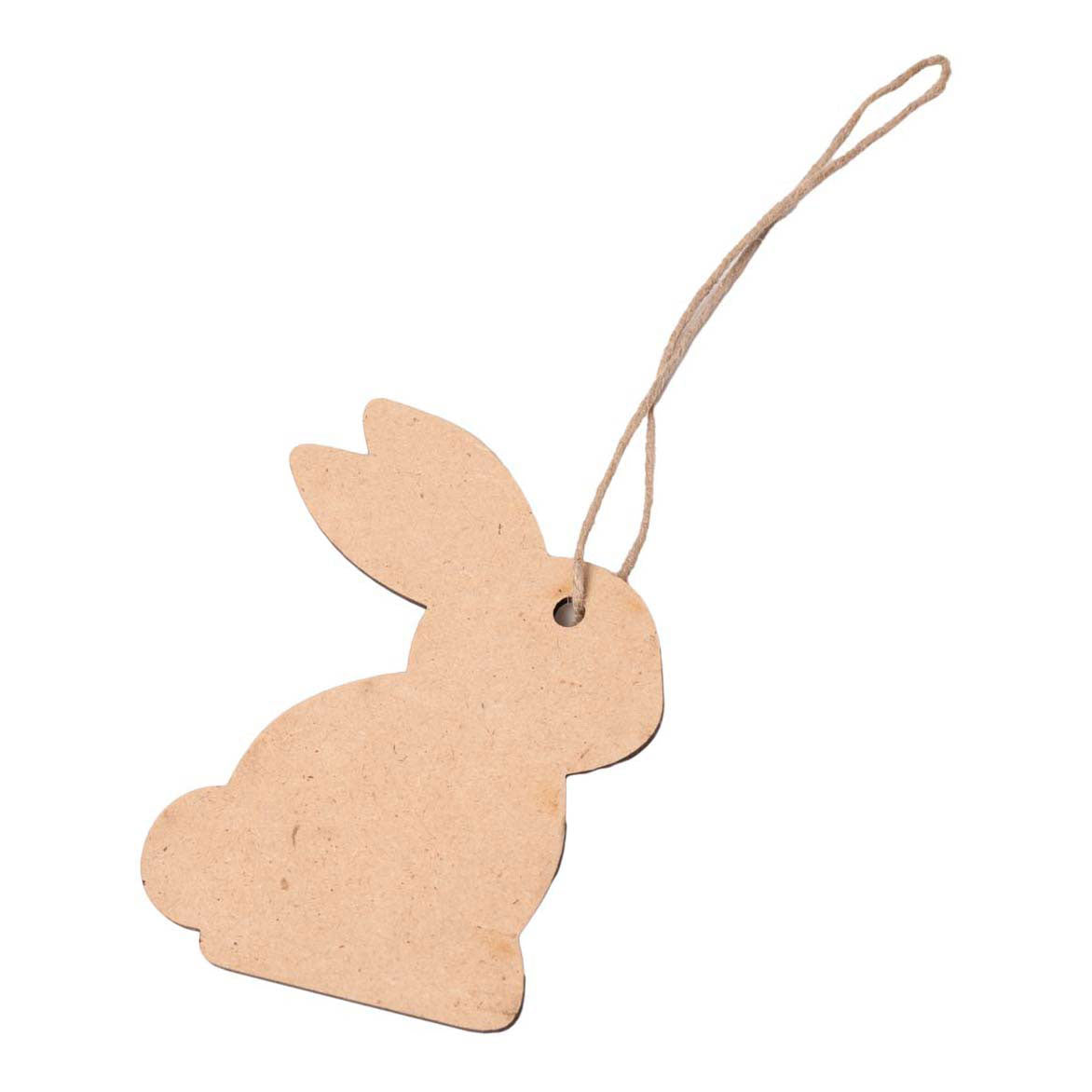 Los colores decoran tus propios colgantes de conejitos de Pascua, 6 unidades.