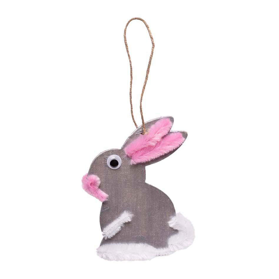 Los colores decoran tus propios colgantes de conejitos de Pascua, 6 unidades.
