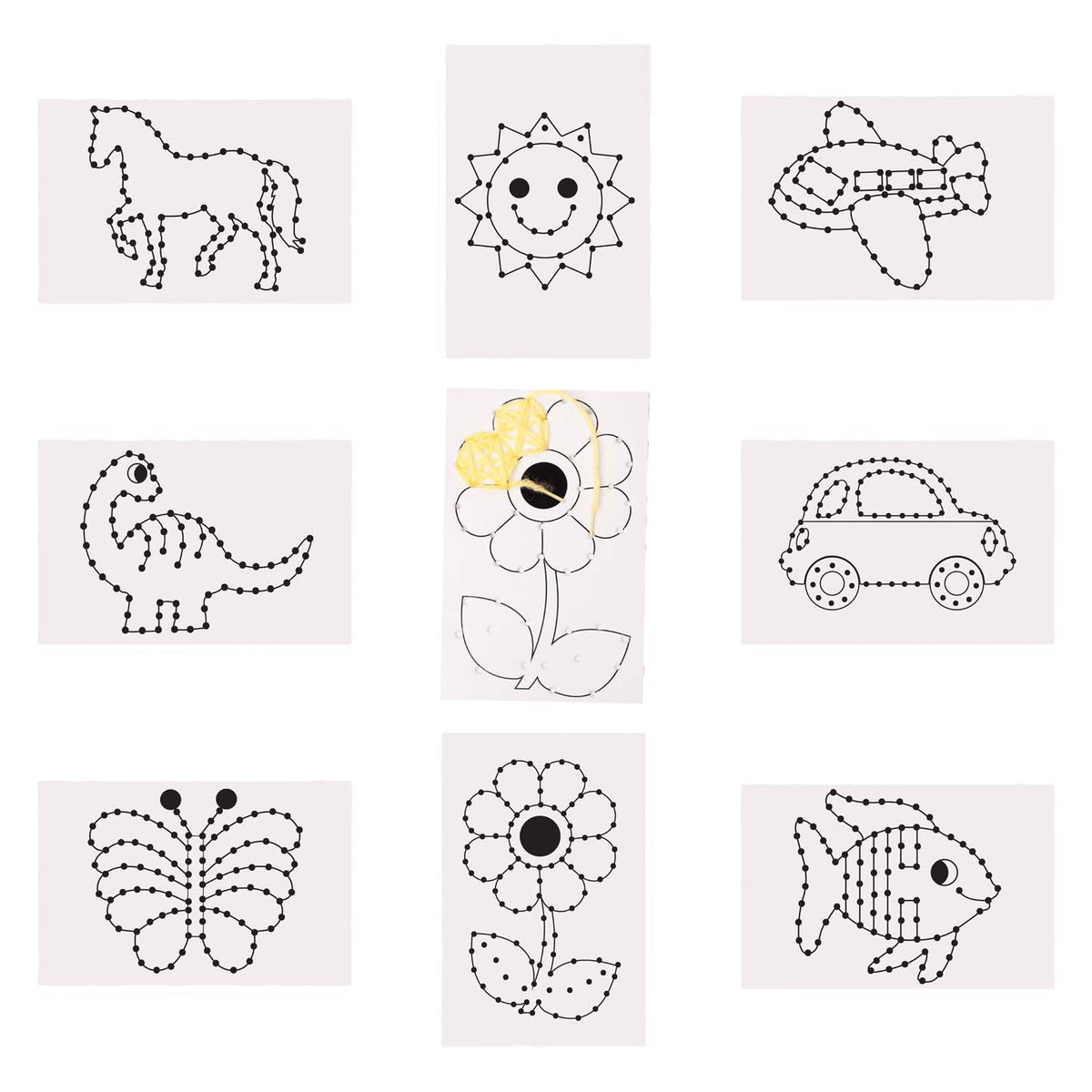 Coloraciones - tarjetas de costura, 48 uds.
