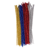 Coloraciones - alambre de chenilla con purpurina, 50 uds.