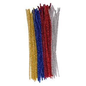 Coloraciones - alambre de chenilla con purpurina, 50 uds.