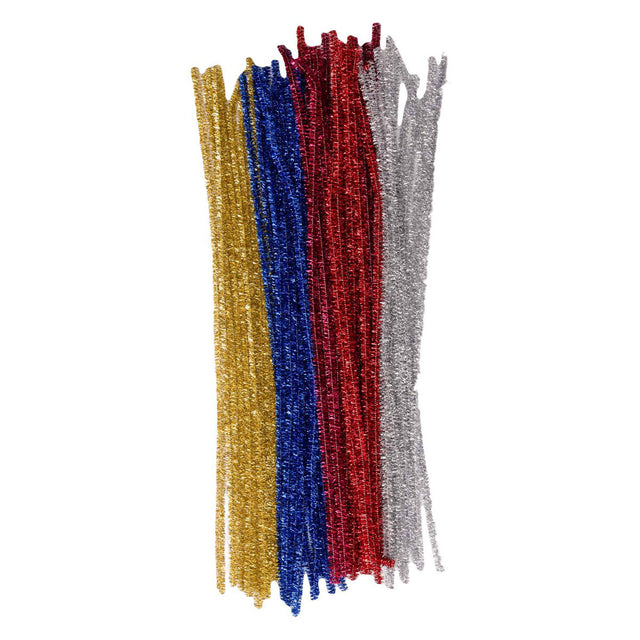 Coloraciones - alambre de chenilla con purpurina, 50 uds.