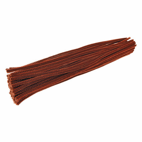 Coloraciones - alambre de chenilla marrón, 100 uds.