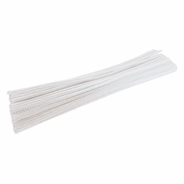 Coloraciones - alambre de chenilla blanco, 100 uds.