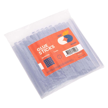 Coloraciones - barras de pegamento termofusible transparentes - 7x 100 mm, 50 uds.