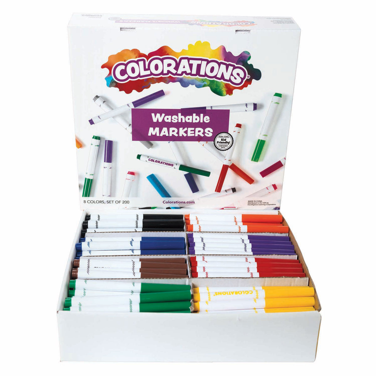 Coloraciones - rotuladores lavables, 200 uds.