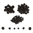 Coloraciones - mini pompones negros, 100 uds.