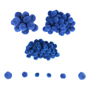 Coloraciones - mini pompones azul, 100 uds.