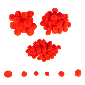 Coloraciones - mini pompones rojos, 100 uds.