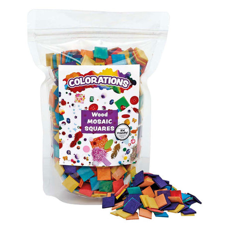 Coloraciones - cuadrados de mosaico de madera, 1000 uds.