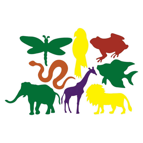 Coloraciones - figuras para rascar con formas de animales - 48 uds.