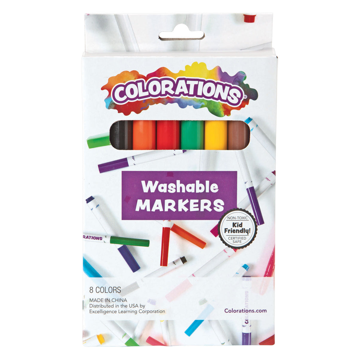 Rotuladores lavables Colorations, 8 uds.