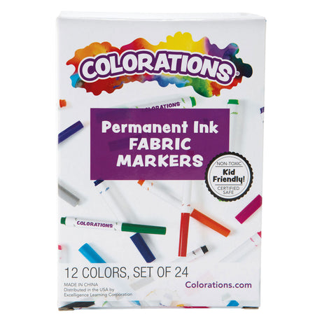 Coloraciones - rotuladores textiles permanentes en 12 colores - 24 uds.