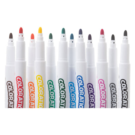 Coloraciones - rotuladores textiles permanentes en 12 colores - 24 uds.